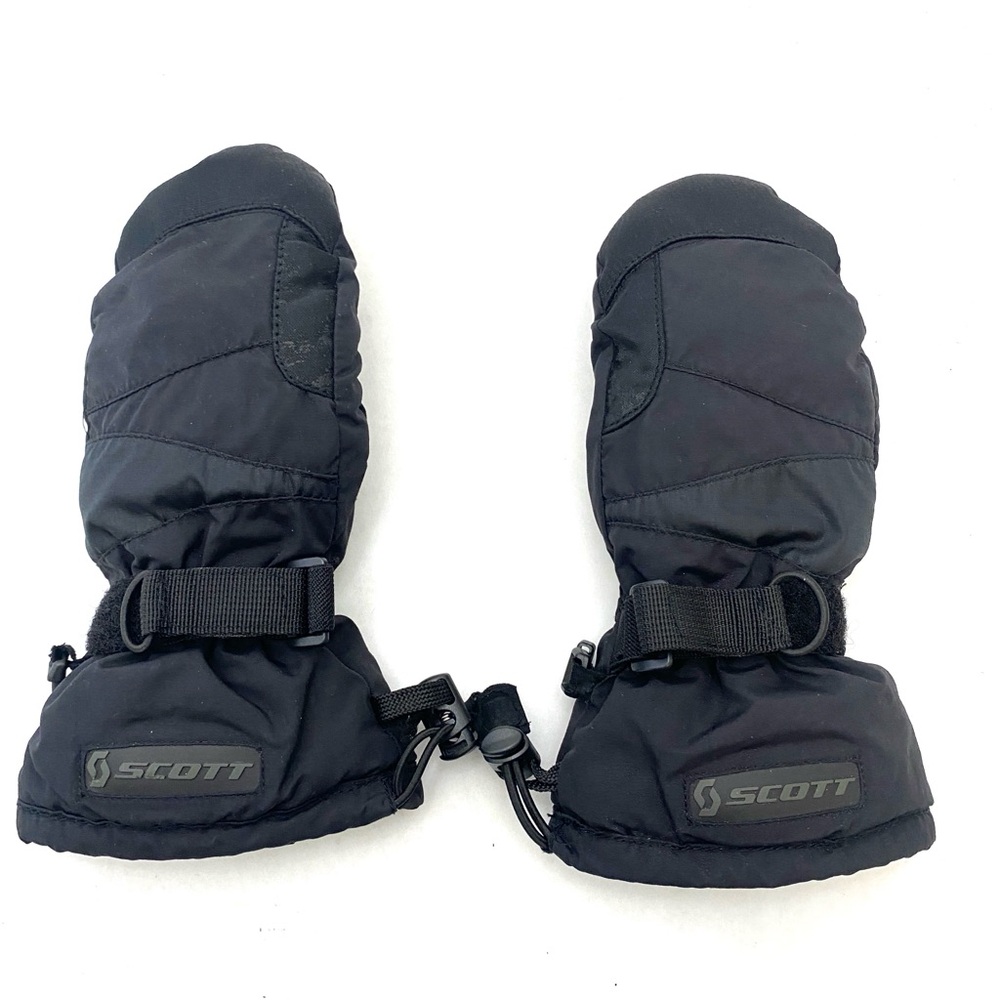 Scott Youth Black on Black Gauntlet Stylet Winter Mittens